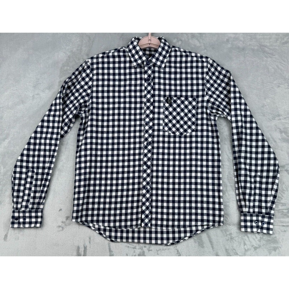 Geoff Ramsey Shirt Mens Small‎ Black Checkered Long Sleeve Button Up Shirt